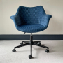 Milo Blue Velvet Office Chair