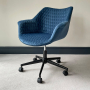 Milo Blue Velvet Office Chair