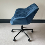 Milo Blue Velvet Office Chair