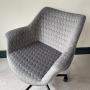 Milo Grey Velvet Office Chair