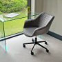 Milo Grey Velvet Office Chair