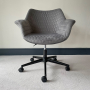 Milo Grey Velvet Office Chair