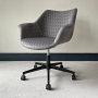 Milo Grey Velvet Office Chair