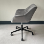 Milo Grey Velvet Office Chair