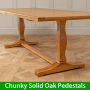 Solid Oak Refectory 2.4m Dining Table and 8 Natural Scoop Chairs