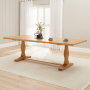 Solid Oak Refectory Dining Table – 2.4m Length – Seats 8 to 10