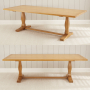 Solid Oak Refectory Dining Table – 2.4m Length – Seats 8 to 10