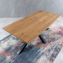 Metro Industrial Oak Medium 1.9m Starburst Dining Table – 6 to 8 Seat