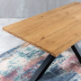 Industrial Oak 1.9m Starburst Dining Table + 6 Brogan Charcoal Chairs