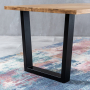 Industrial Oak 1.9m V-Base Dining Table + 6 Brogan Charcoal Chair Set