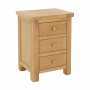 Marbury Oak 3 Drawer Bedside Table