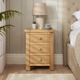 Marbury Oak 3 Drawer Bedside Table