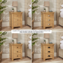 Marbury Oak 3 Drawer Bedside Table