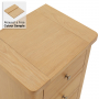 Marbury Oak 5 Drawer Tallboy Narrow Chest