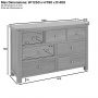 Marbury Putty Grey Painted 3 over 4 Drawer Wide Chest