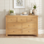 Marbury Oak 3 over 4 Drawer Wide Chest