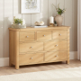 Marbury Oak 3 over 4 Drawer Wide Chest