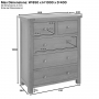 Marbury Putty Grey Painted 2 over 3 Drawer Chest