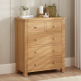 Marbury Oak 2 over 3 Drawer Chest