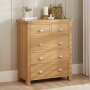 Marbury Oak 2 over 3 Drawer Chest