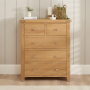 Marbury Oak 2 over 3 Drawer Chest