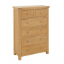 Marbury Oak 2 over 4 Drawer Chest