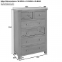 Marbury Putty Grey Painted 2 over 4 Drawer Chest