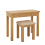 Marbury Oak 2 Drawer Dressing Table Set with Stool