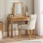 Marbury Oak 2 Drawer Dressing Table Set with Mirror