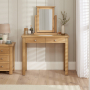 Marbury Oak 2 Drawer Dressing Table Set with Mirror