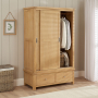 Marbury Oak Double Wardrobe with 2 Sliding Doors & 2 Drawers