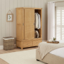 Marbury Oak Double Wardrobe with 2 Sliding Doors & 2 Drawers