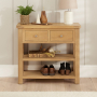 Marbury Oak 2 Drawer Hall Console Table