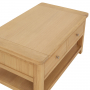 Marbury Oak 2 Drawer Coffee Table with Shelf