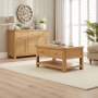 Marbury Oak 2 Drawer Coffee Table with Shelf