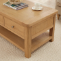 Marbury Oak 2 Drawer Coffee Table with Shelf