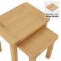 Marbury Oak Nest of 2 Side Tables