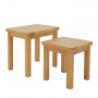 Marbury Oak Nest of 2 Side Tables