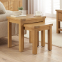 Marbury Oak Nest of 2 Side Tables