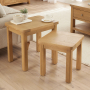 Marbury Oak Nest of 2 Side Tables