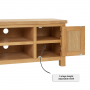 Marbury Oak Widescreen TV Unit Stand – Up to 60” TV Size