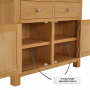 Marbury Oak Medium 2 Door 2 Drawer Sideboard