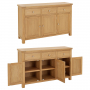 Marbury Oak Large 3 Drawer 3 Door Sideboard