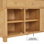 Marbury Oak Large 3 Drawer 3 Door Sideboard