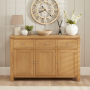 Marbury Oak Large 3 Drawer 3 Door Sideboard