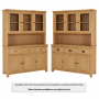 Marbury Oak Large Glazed Dresser Sideboard