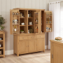 Marbury Oak Triple Kitchen Larder Pantry Cupboard