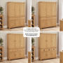 Marbury Oak Triple Kitchen Larder Pantry Cupboard