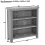 Marbury Putty Grey Painted Small Low Bookcase