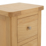 Marbury Oak 2 Drawer Slim Narrow Bedside Table